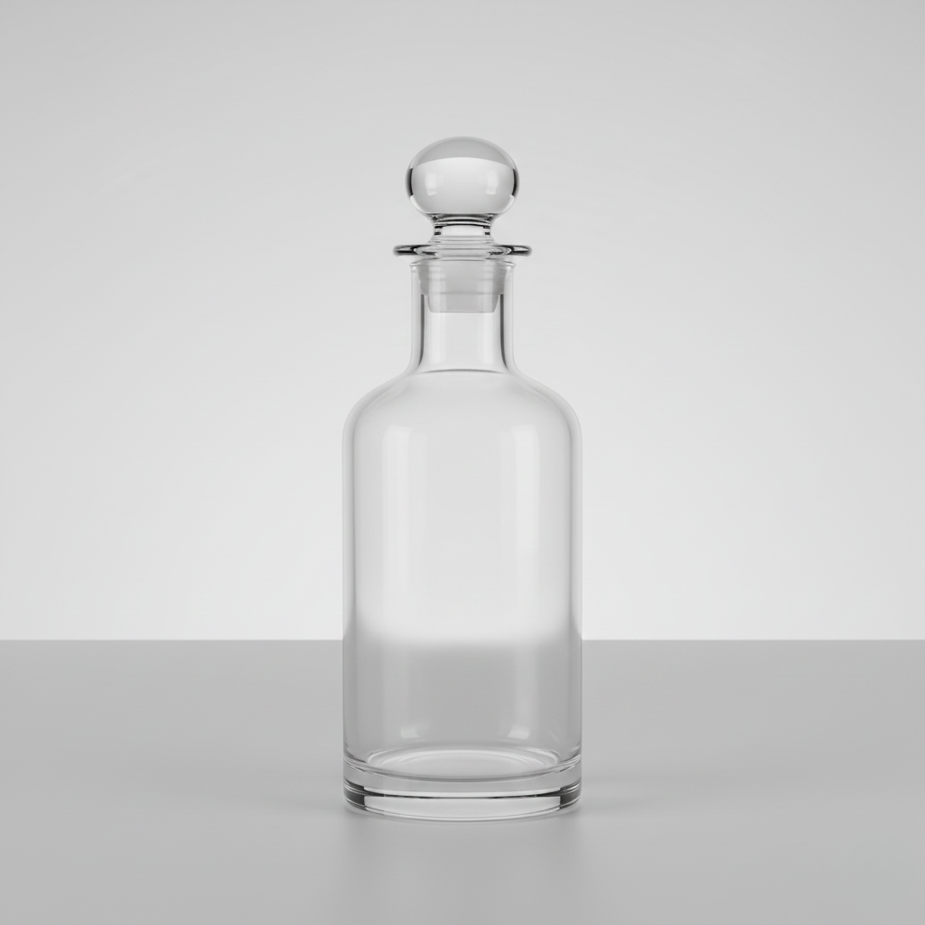 Klar Glasflaske med Prop