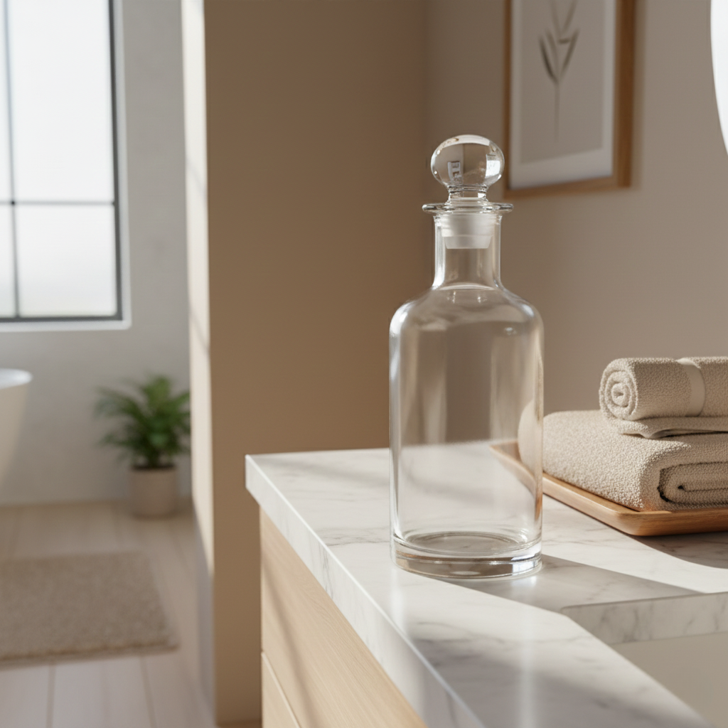 Klar Glasflaske med Prop